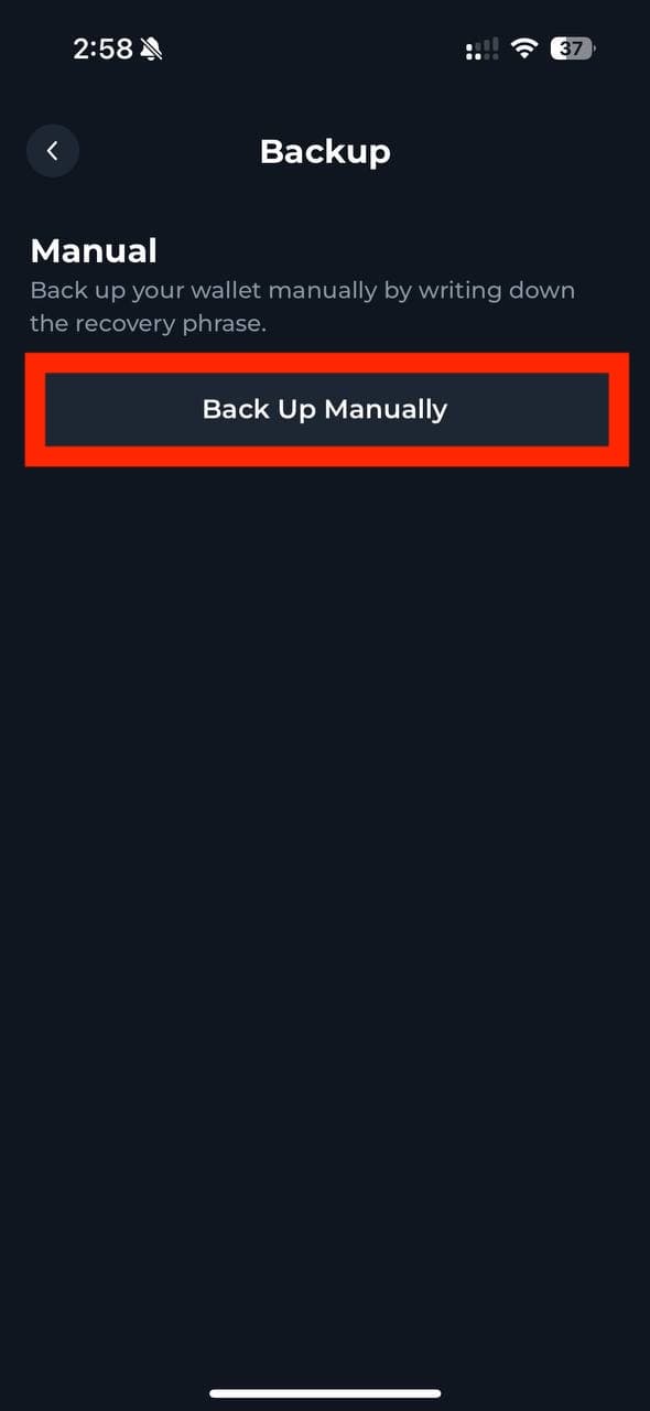 Confirm the passcode